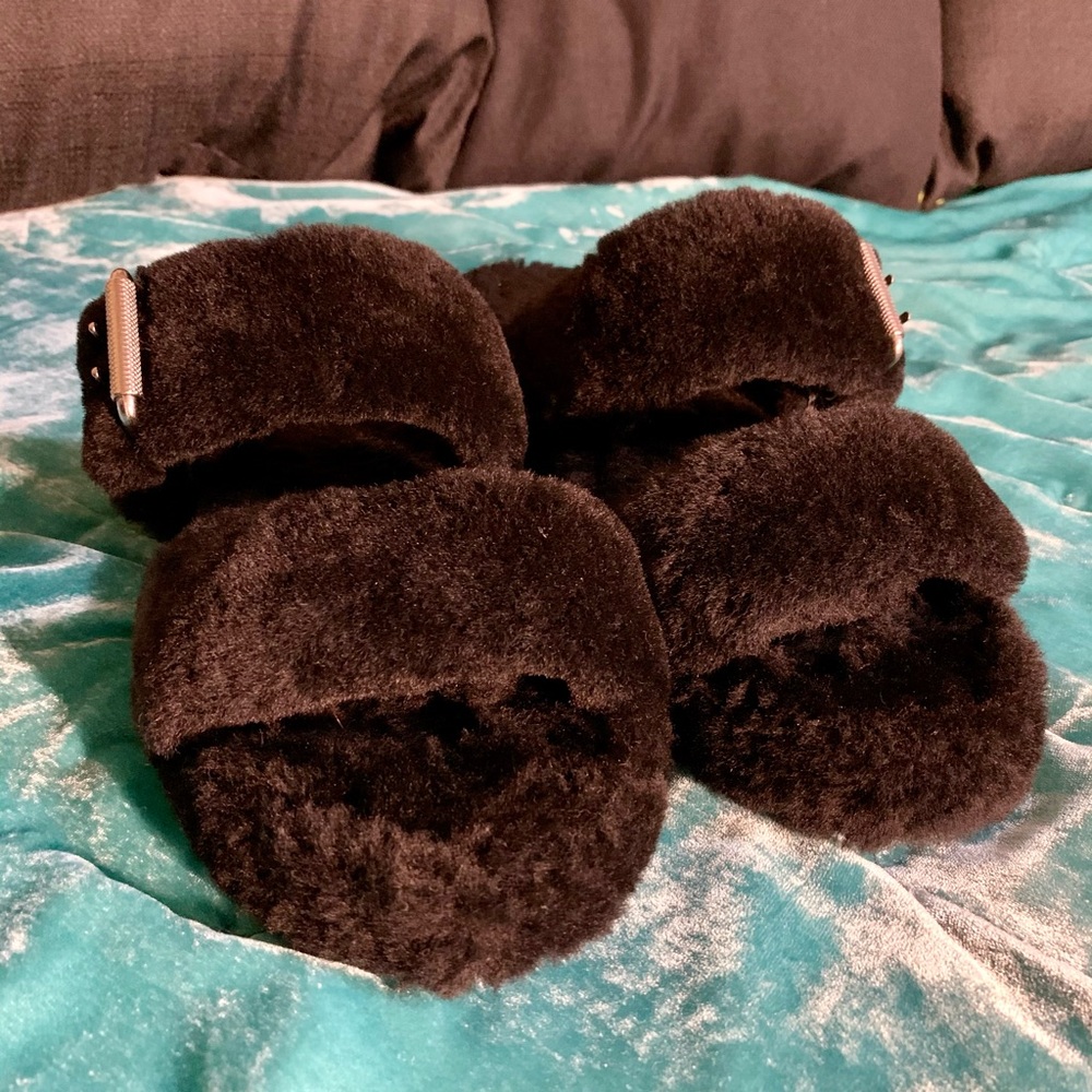 UGG Plush Slides Black
